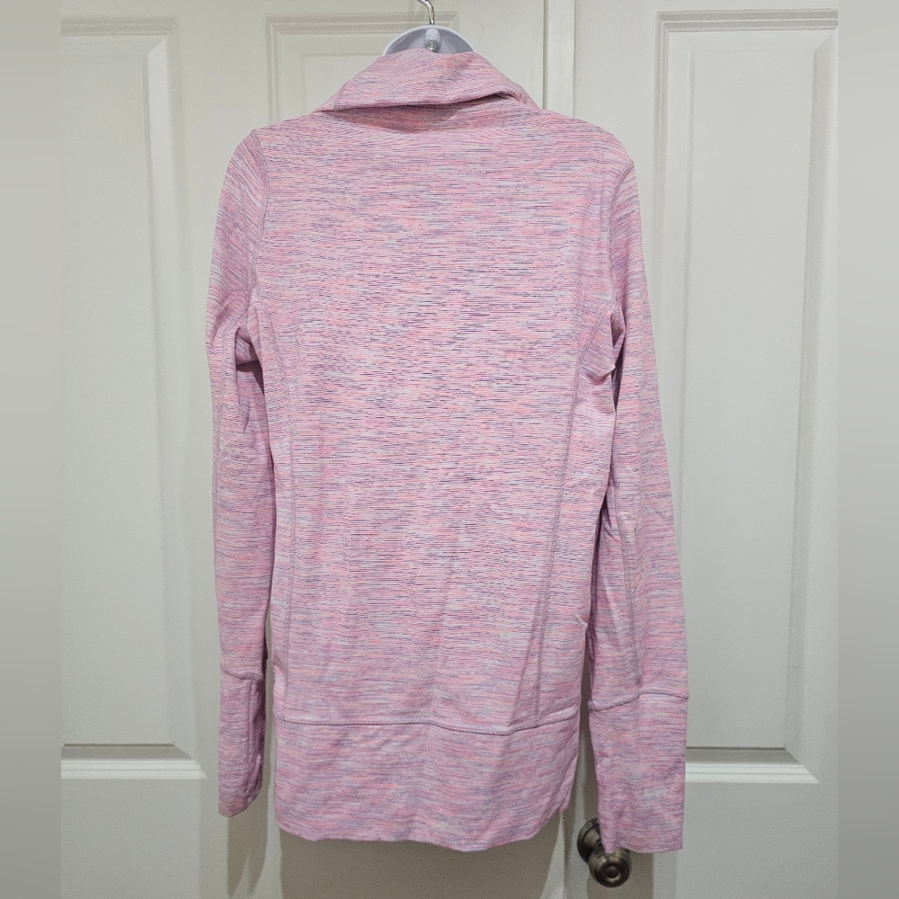 ​Lululemon Define Jacket Luon Pink Purple Space Dye Stripe White Trim Size 8 - Picture 7 of 8
